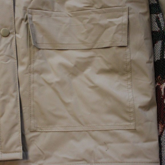 Chromatic by Totes quilted floral print cream rain coat size Large - Picture 6 of 6